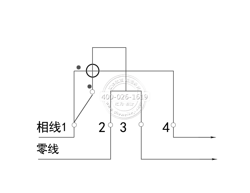 單相電子式電表雙進雙出接線圖