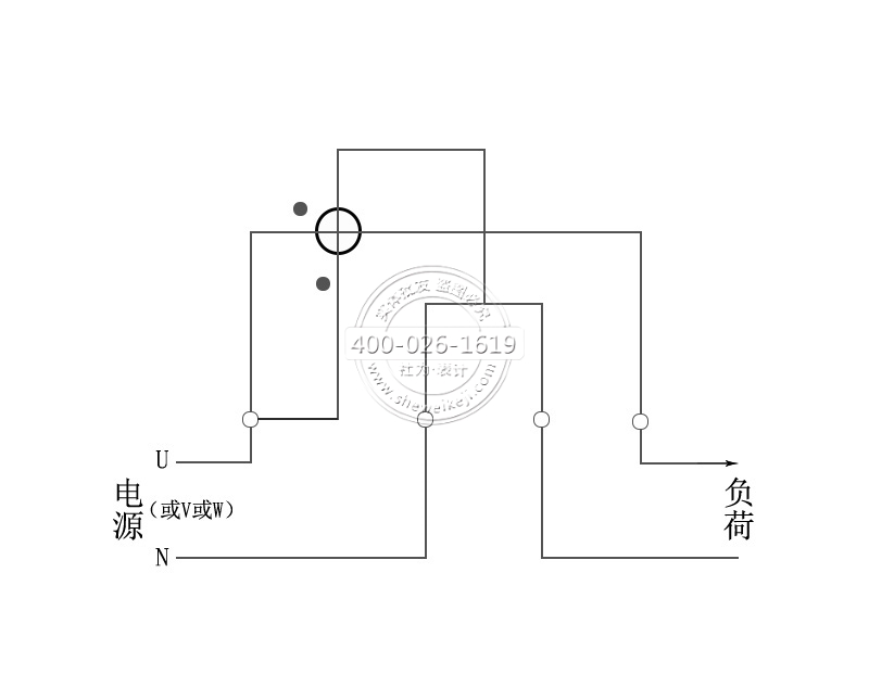 單相電能表二進(jìn)二出接入式接線圖