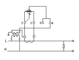 單相有功電能表經(jīng)互感器接入式接線圖——電流電壓公用