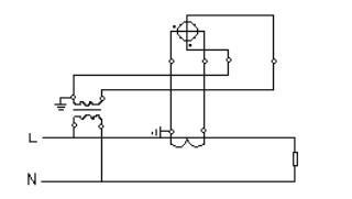 單相有功電能表經(jīng)互感器接入式接線圖——電流電壓分開