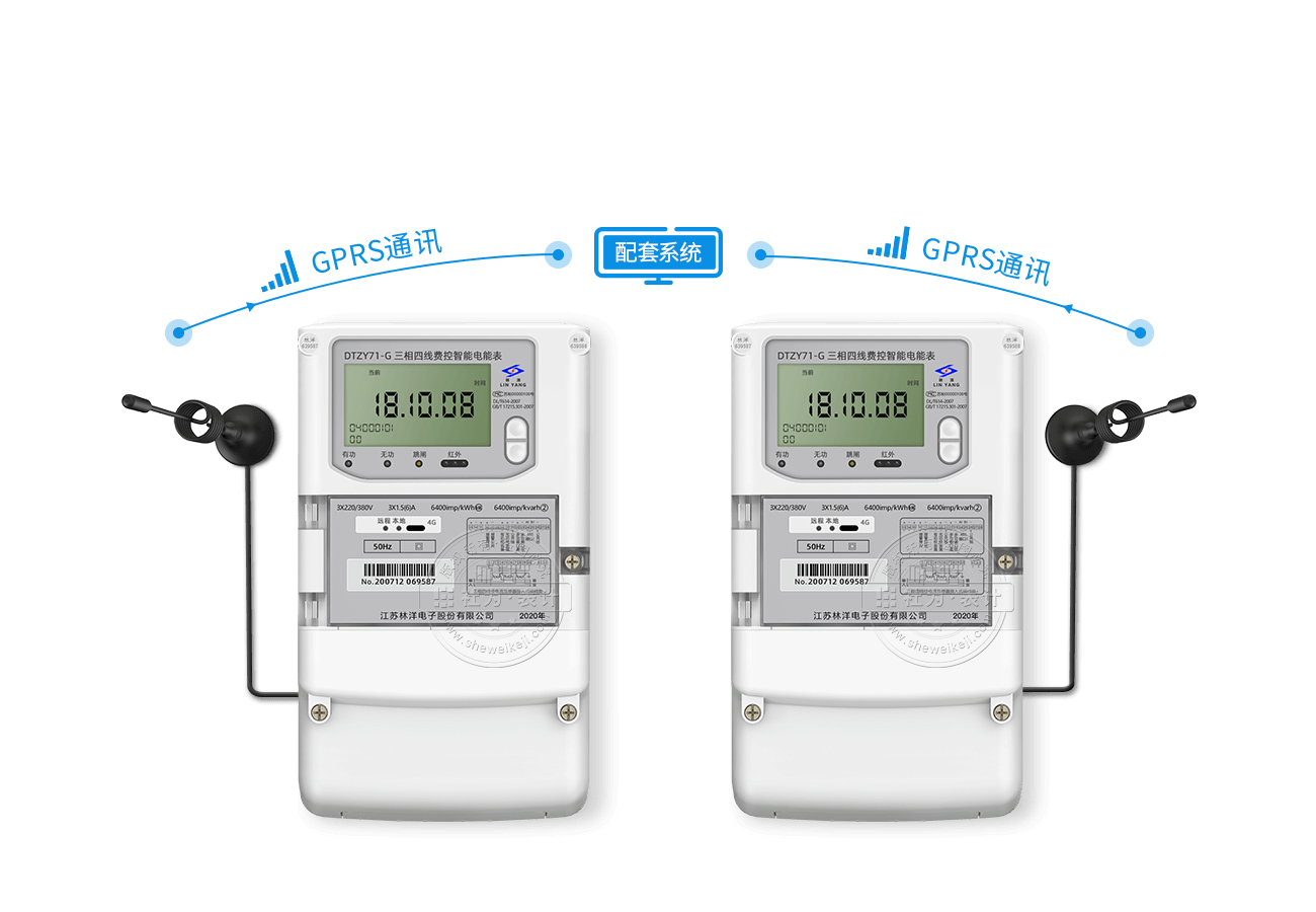 電表內(nèi)置GPRS無線模塊，無需額外配置采集設(shè)備